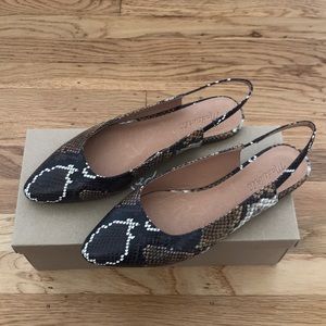 Madewell Snake Print Slingbacks